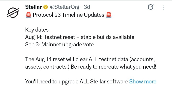 Stellar tweet