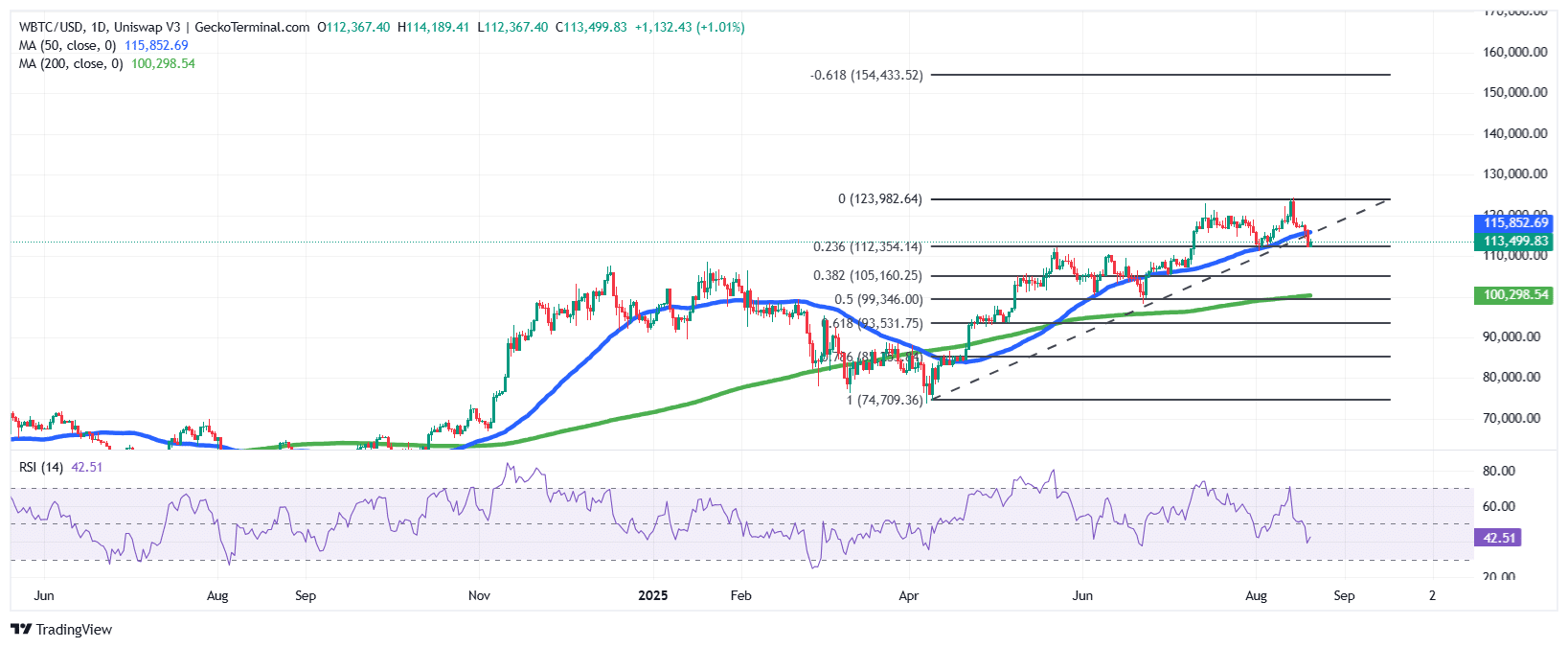Bitcoin Chart Analysis Source: GeckoTerminal