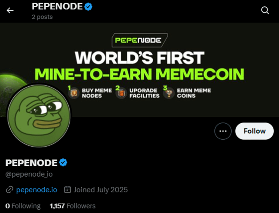 Pepe node real x account
