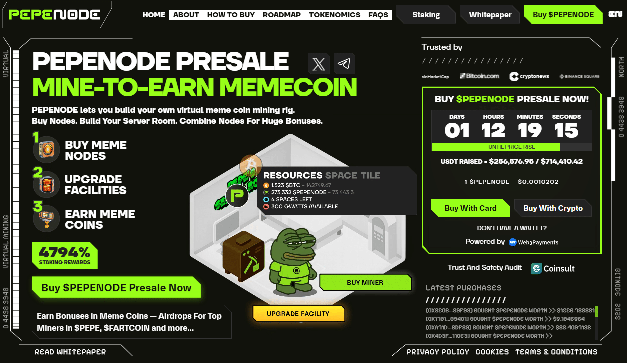 How to buy PepeNode homepage