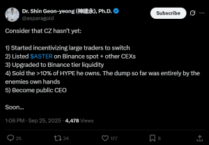 Hyperliquid Faces Sluggish, 'Painful Dying' As CZ-Backed Aster Rises