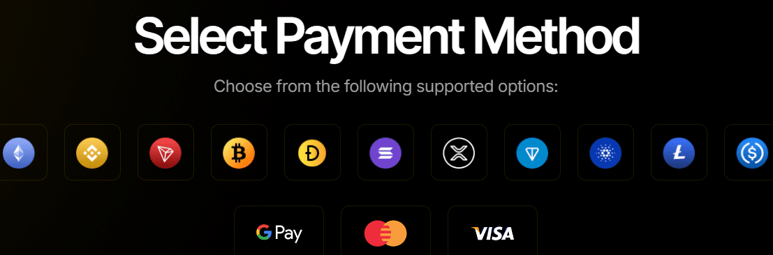 BlockchainFX select payment method