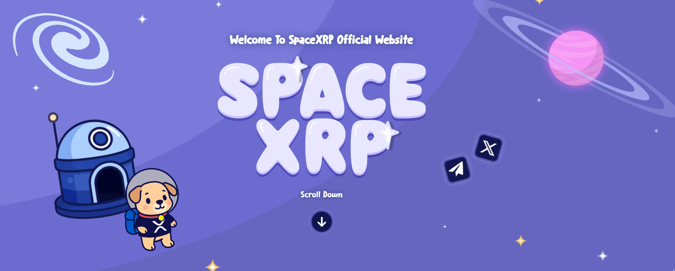SpaceXRP presale homepage