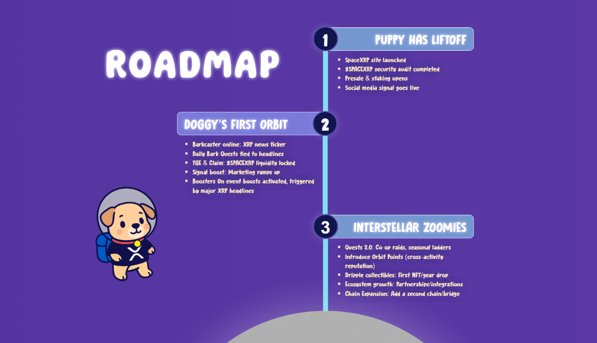 SpaceXRP roadmap from its website