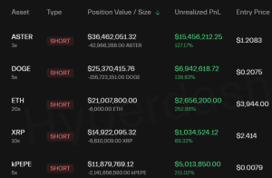 Anti-CZ whale's open positions on one wallet
