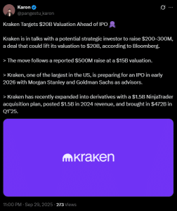Kraken raise tweet