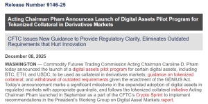 CFTC Launches Pilot Program To Test Crypto Collateral In US Derivatives Markets