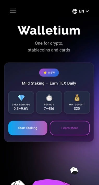 Walletium Homepage