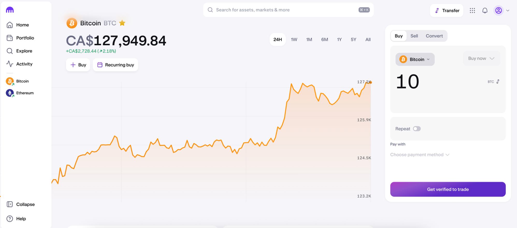 Kraken basic dashboard