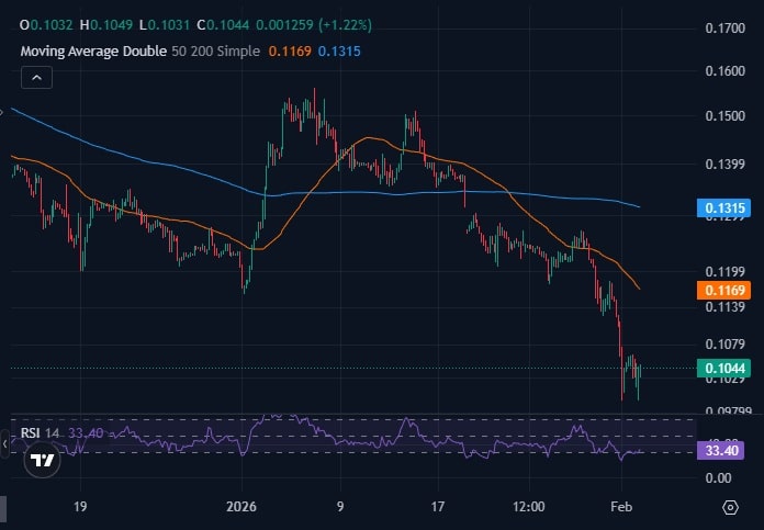 Dogecoin Price Graph via CoinMarketCap