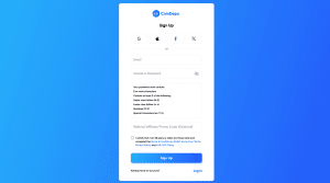 get started signup page